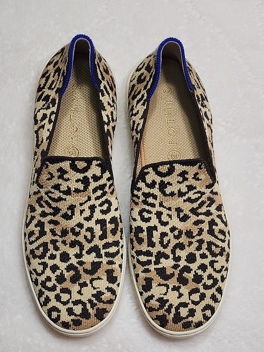 Rothy's The Original Slip On Loafers Washable Animal Print Shoes Sz 10 - Picture 6 of 16
